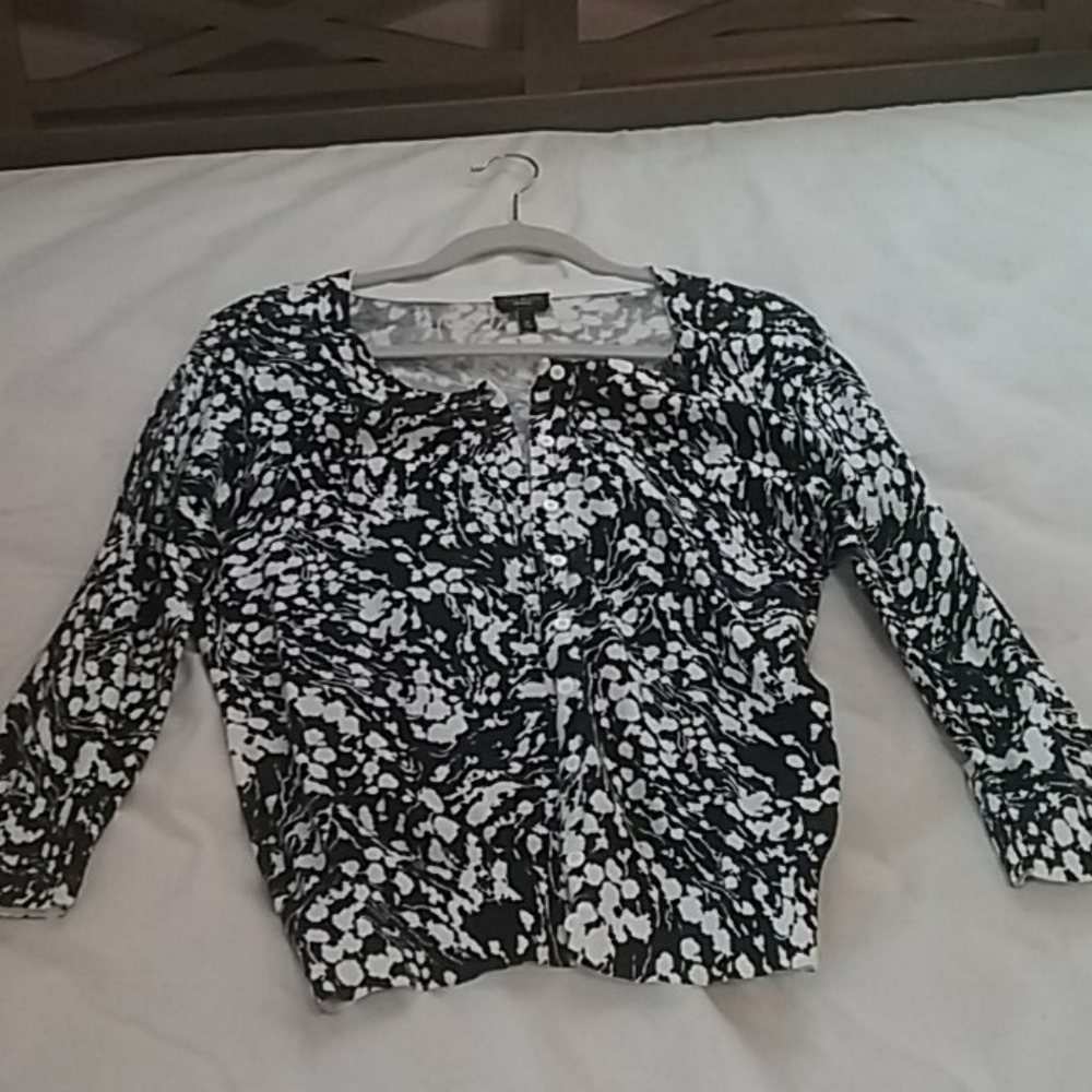 Black and white cardigan